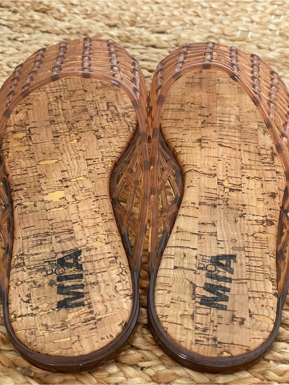 Brown Woven Jelly Mules Slip On Flats Size 9 - Picture 8 of 8